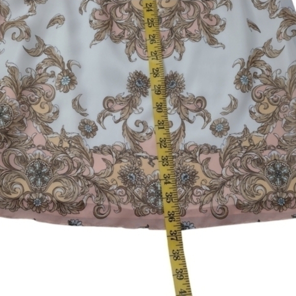 Antonio Melanie Neutral Paisley Print Dress Size 0 - Picture 9 of 15